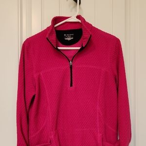 3/4 Zipper M Pullover Pink